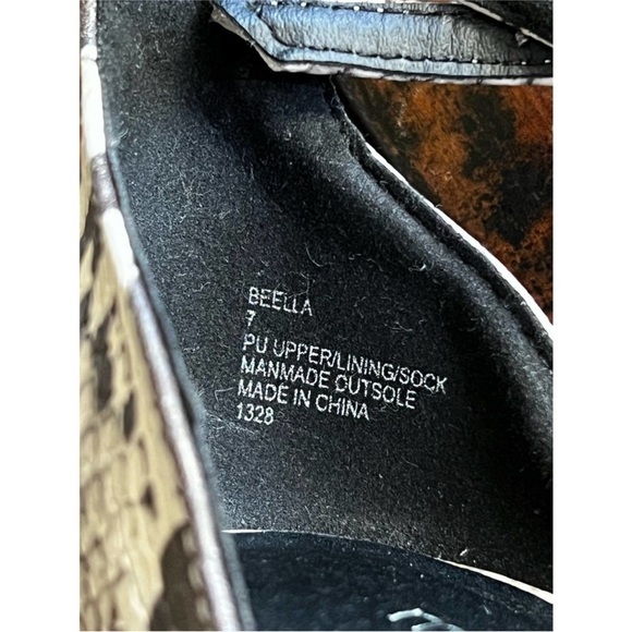 Madden Girls snake skin print women’s block heel size 7 - Picture 10 of 12